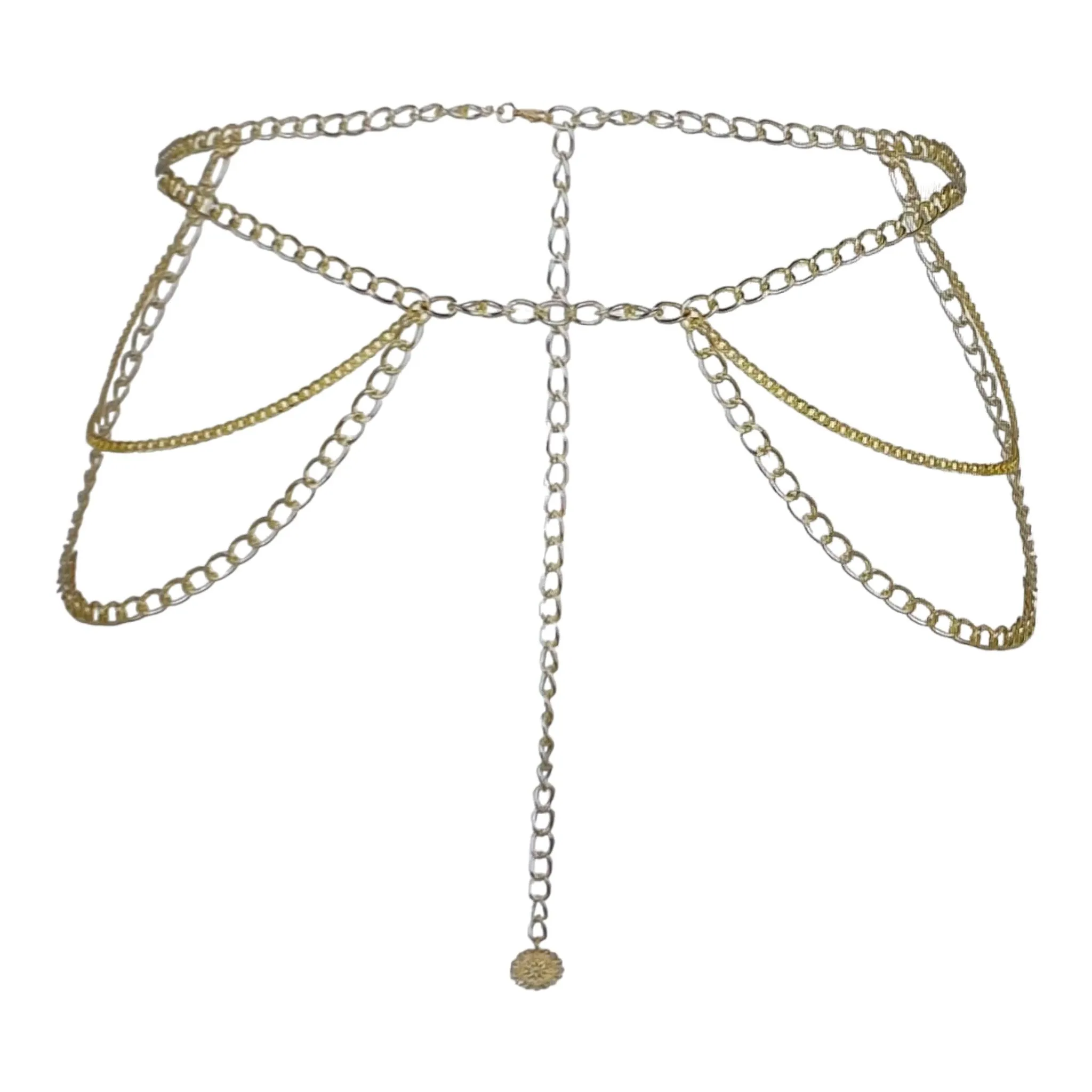 Gold Layering Chunky Body Chain Belt