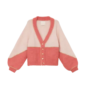 Golden Knit Cardigan - Camel Combo