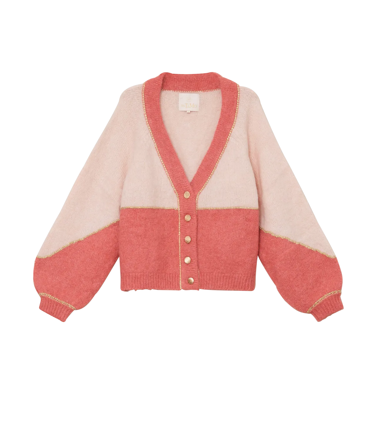 Golden Knit Cardigan - Camel Combo