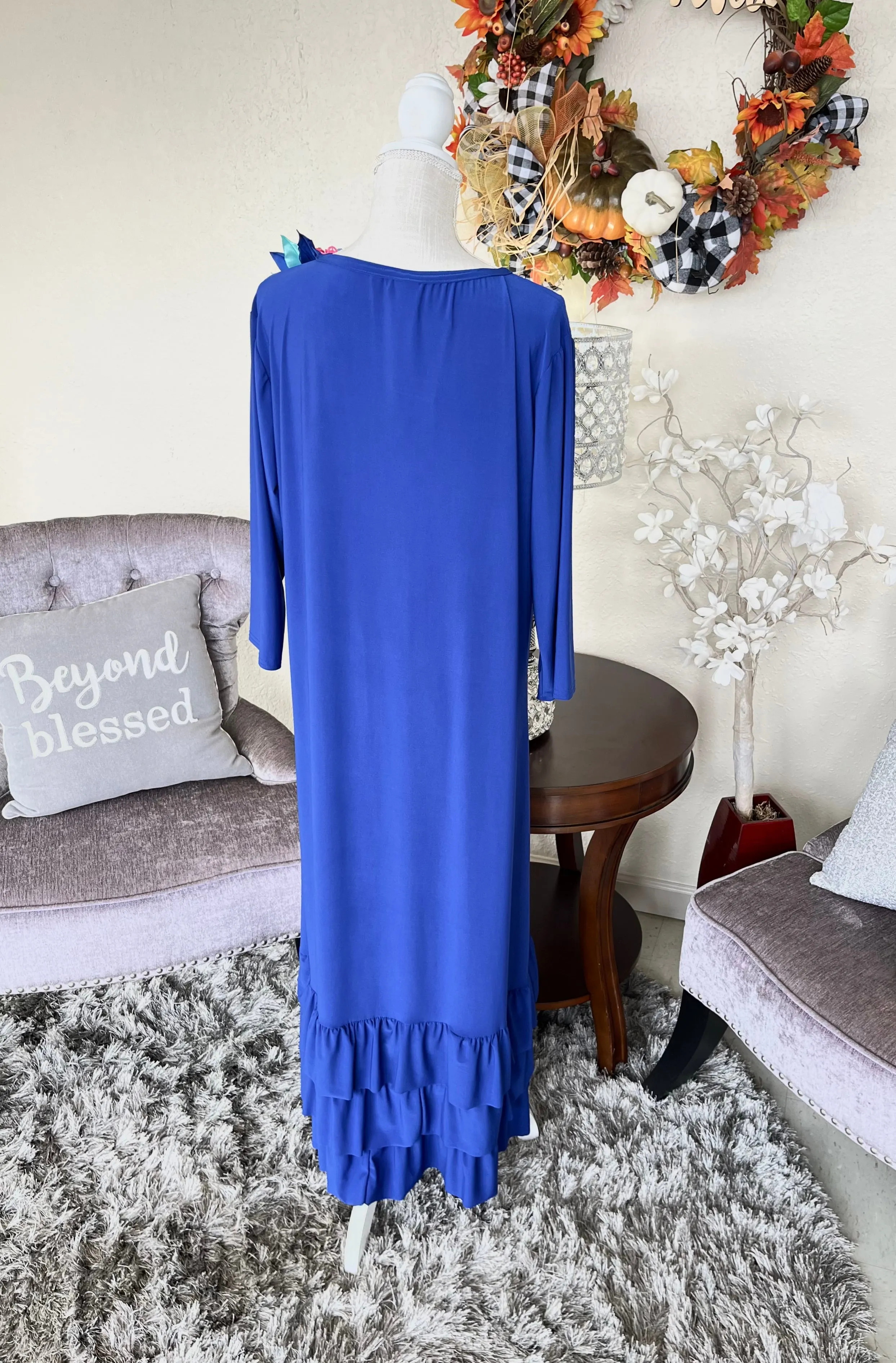 Gracie Azure Blue ITY Layering Dress (PL)