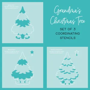 Grandma's Chirstmas Tree Stencils