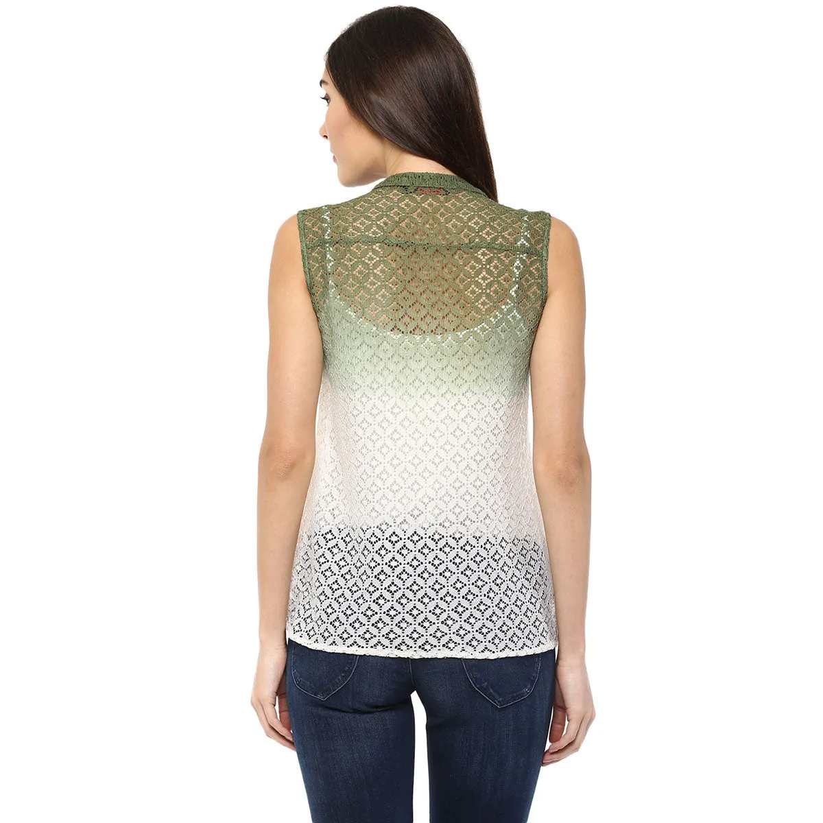 Green Lace Top