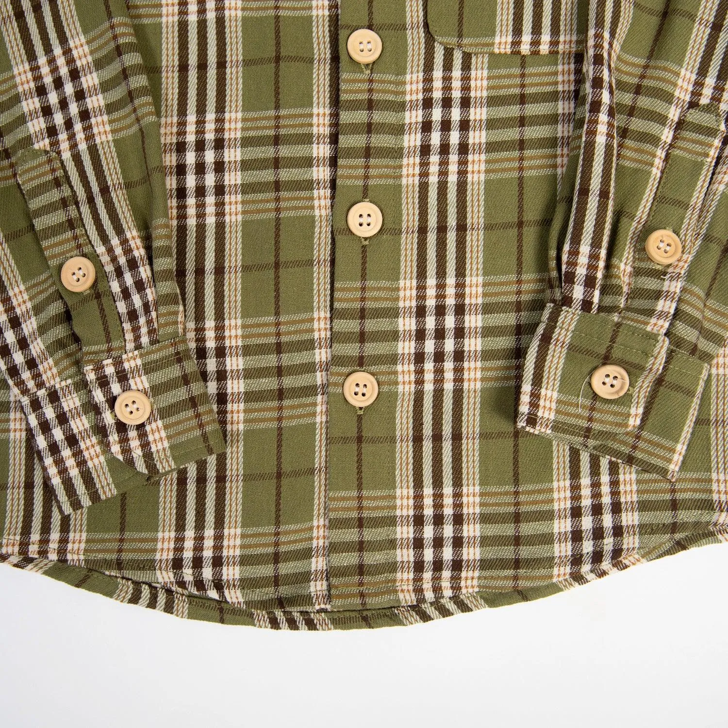 Green Plaid Hooded Flannel Shirt - Baby/Youth