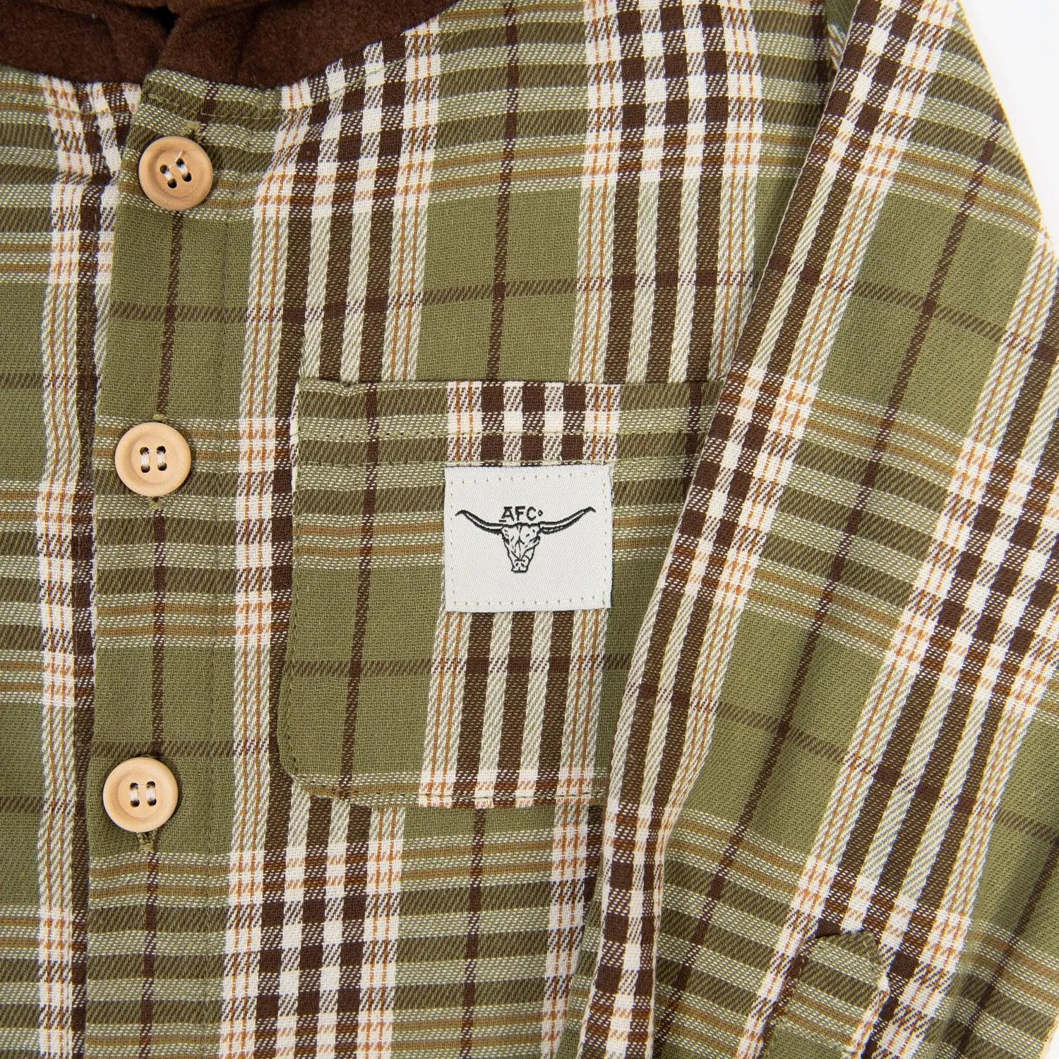 Green Plaid Hooded Flannel Shirt - Baby/Youth
