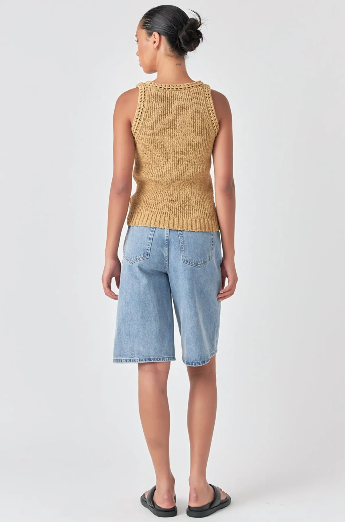 Grey Lab - Round Neck Sleeveless Knit Top