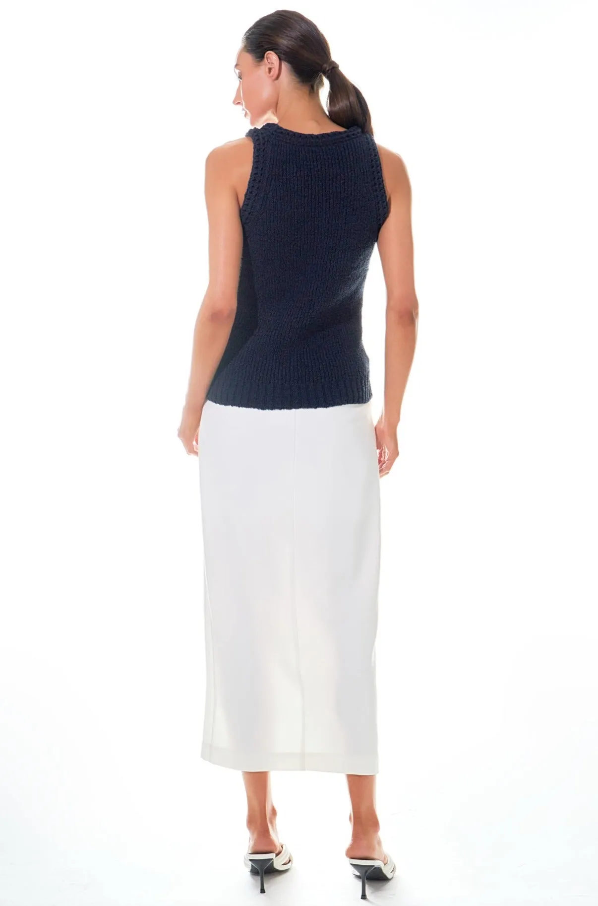 Grey Lab - Round Neck Sleeveless Knit Top