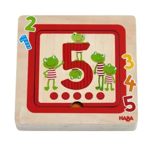 HABA Wooden Layering Puzzle Counting Friends