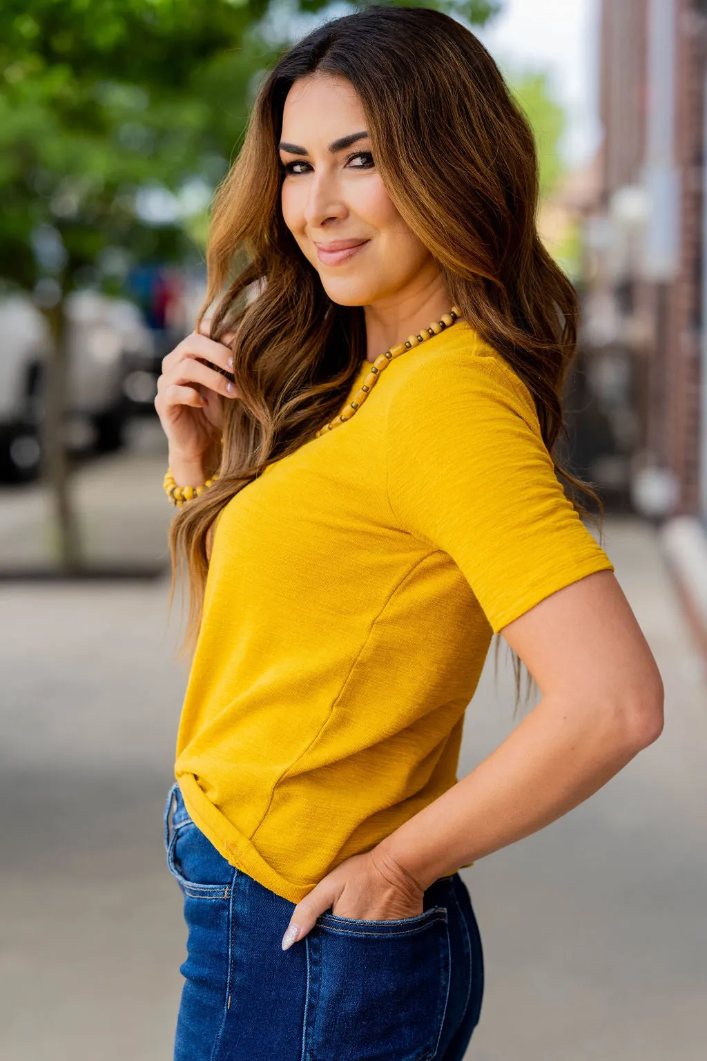 Half Sleeve Slub Tee