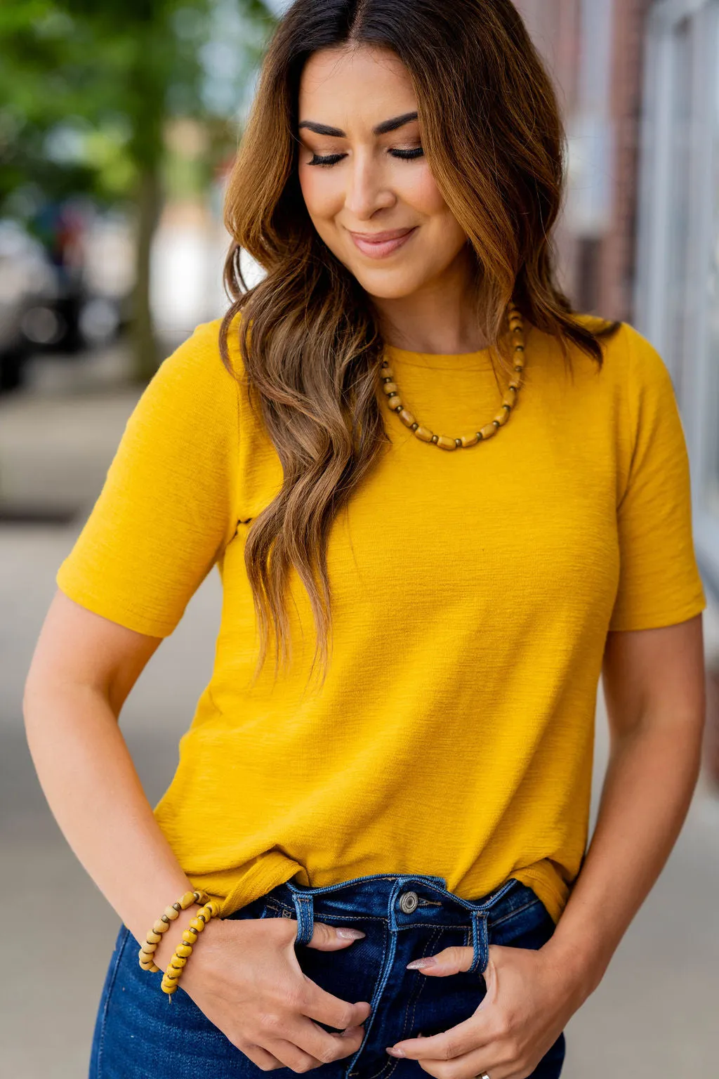 Half Sleeve Slub Tee