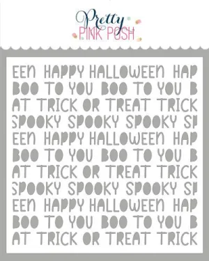Halloween Words Stencil