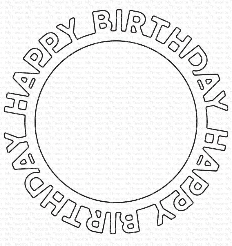Happy Birthday Circle Frame Die-namics