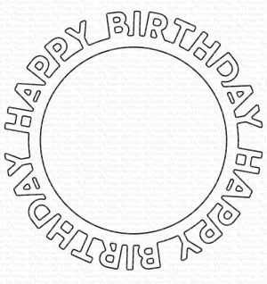 Happy Birthday Circle Frame Die-namics
