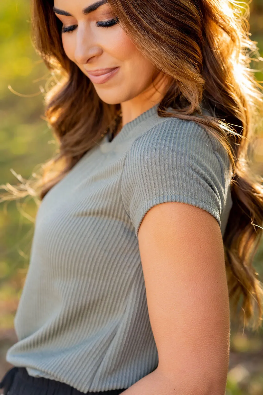 Heavily Ribbed Short Sleeve Tee