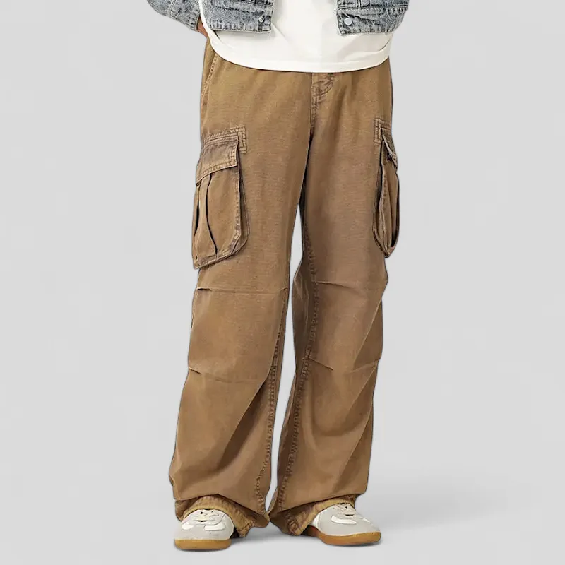 Heavy washed cotton canvas cargo pant