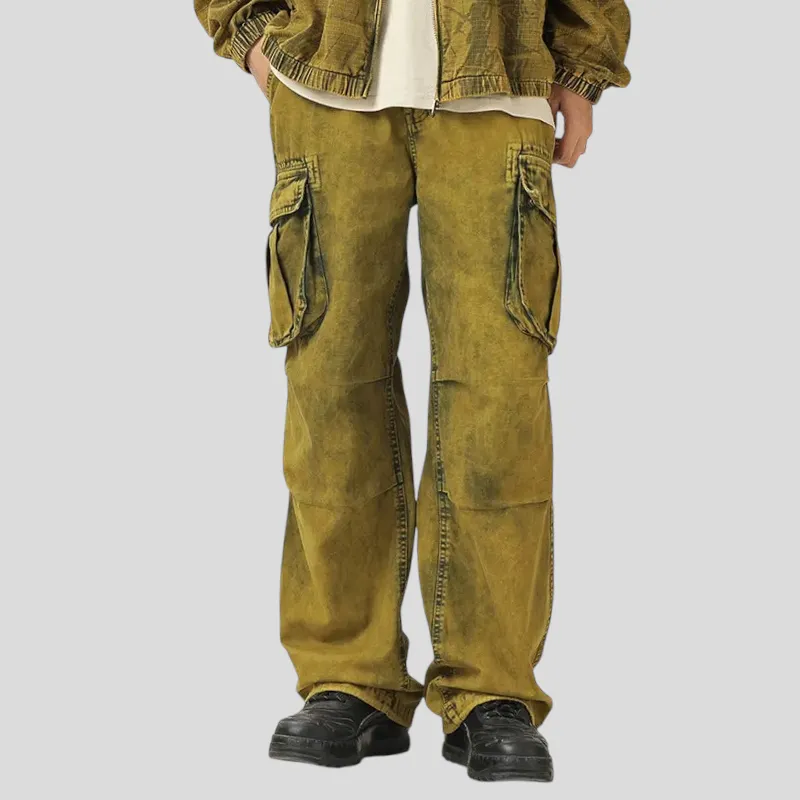 Heavy washed cotton canvas cargo pant