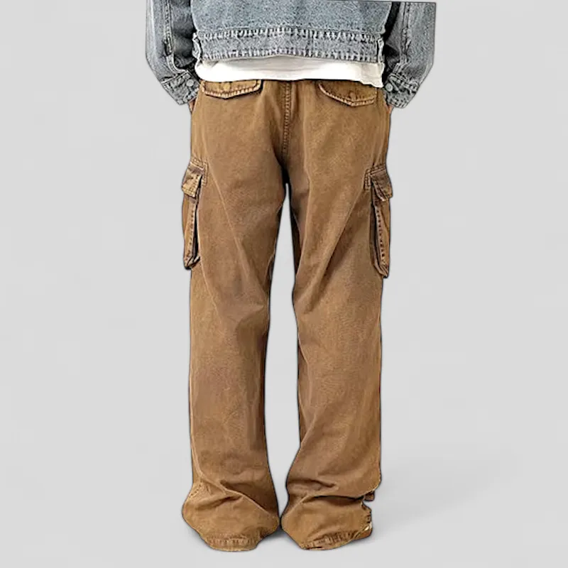 Heavy washed cotton canvas cargo pant