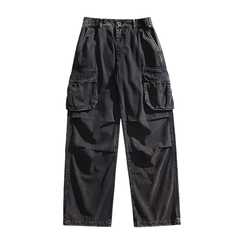 Heavy washed cotton canvas cargo pant