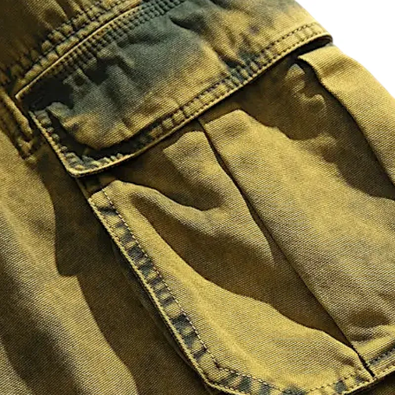 Heavy washed cotton canvas cargo pant