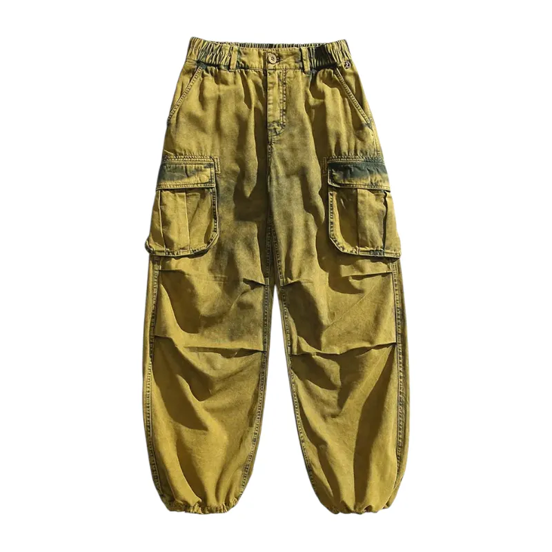 Heavy washed cotton canvas cargo pant
