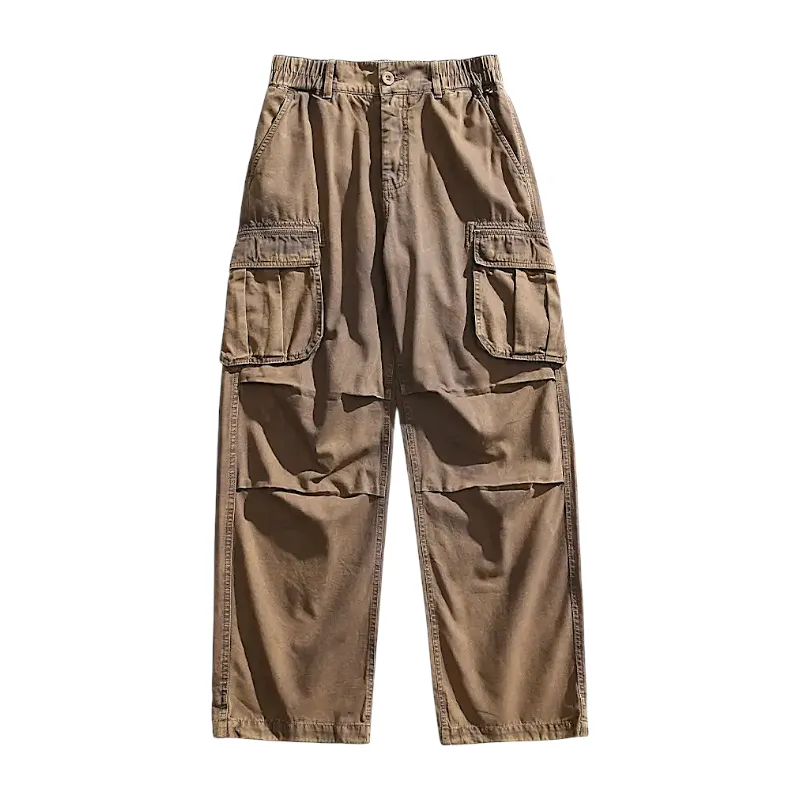 Heavy washed cotton canvas cargo pant