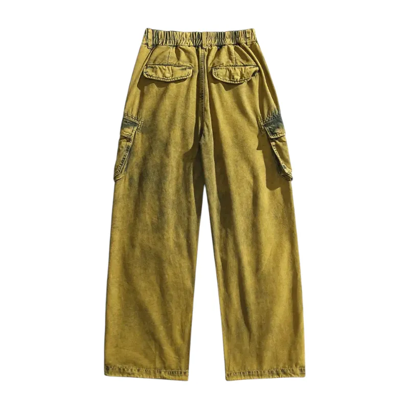 Heavy washed cotton canvas cargo pant