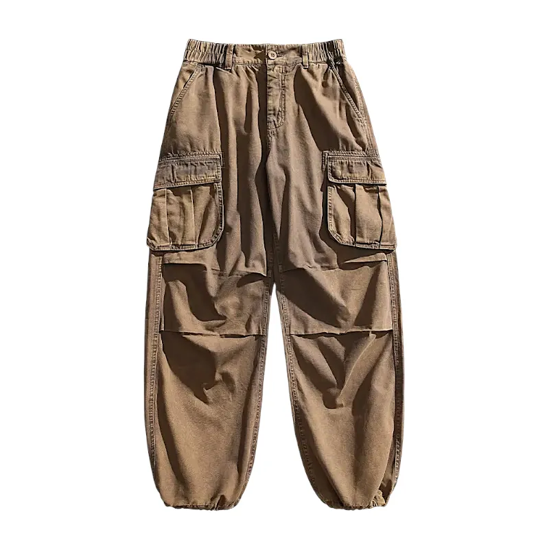 Heavy washed cotton canvas cargo pant