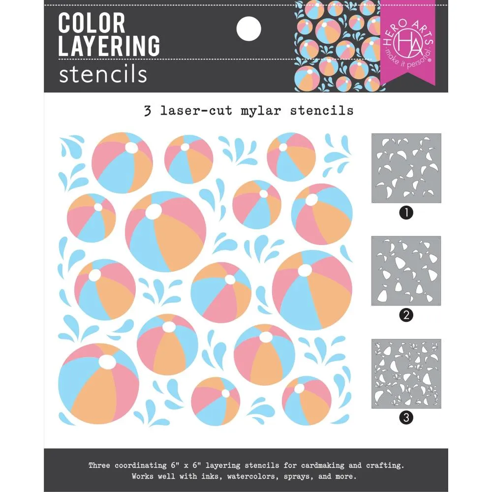 Hero Arts - Stencils - Color Layering Beach Ball