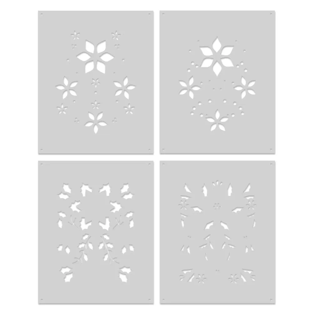 Hero Arts - Stencils - Color Layering Poinsettia Pattern