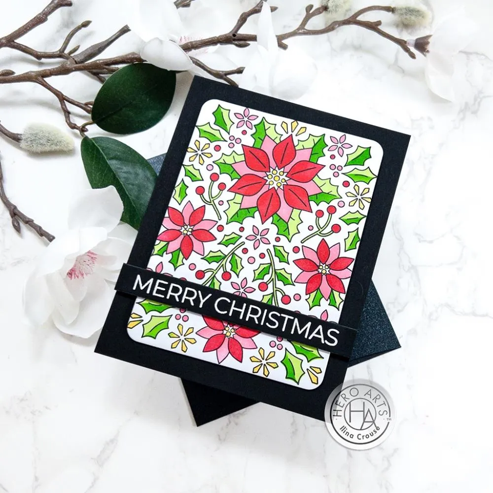 Hero Arts - Stencils - Color Layering Poinsettia Pattern