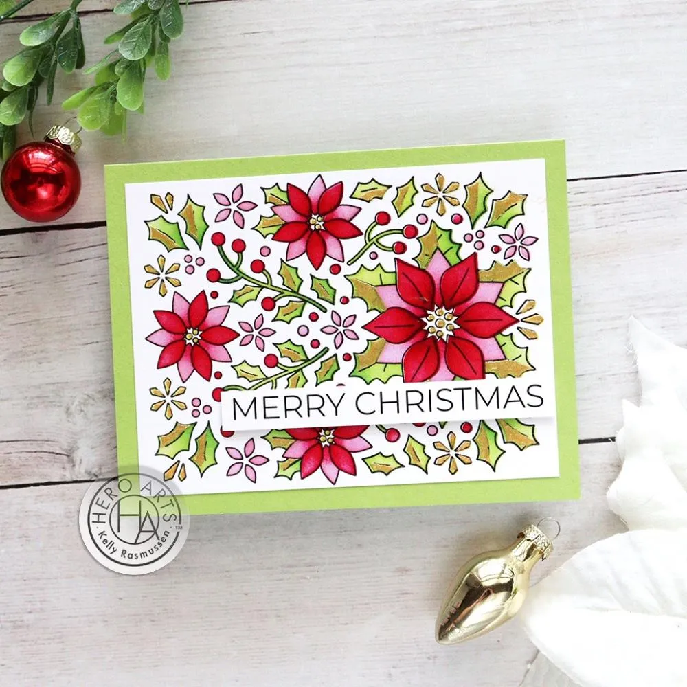 Hero Arts - Stencils - Color Layering Poinsettia Pattern