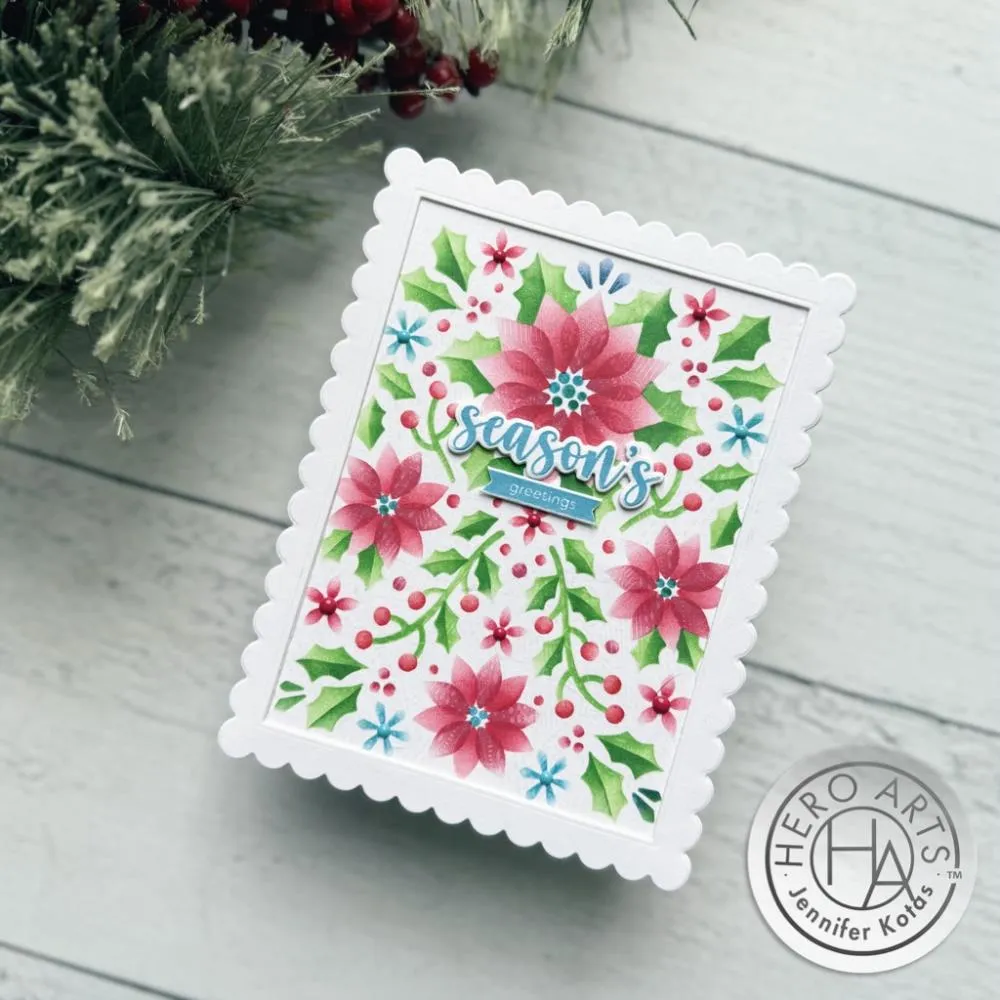 Hero Arts - Stencils - Color Layering Poinsettia Pattern
