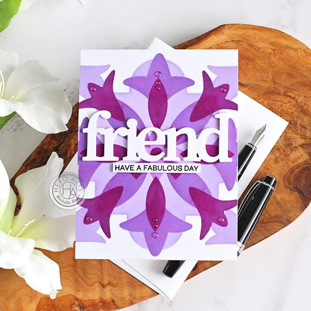 Hero Arts - Stencils - Color Layering Tile