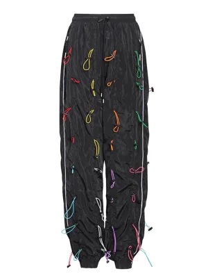 High Waist Drawstring Trousers