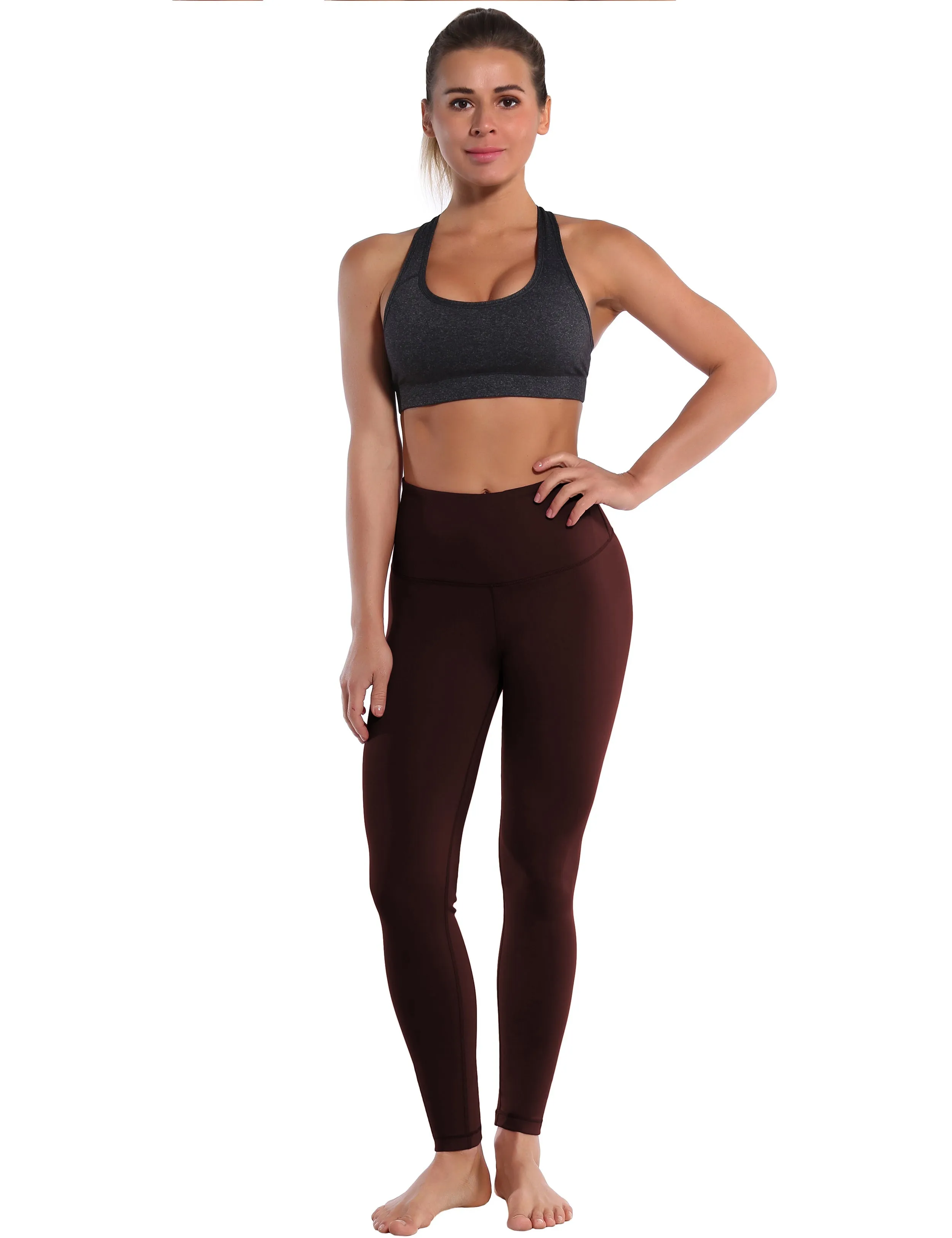 High Waist Plus Size Pants mahoganymaroon_Plus Size
