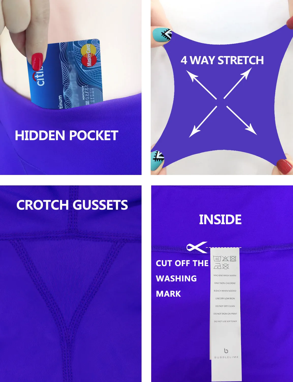 High Waist Plus Size Pants violet_Plus Size