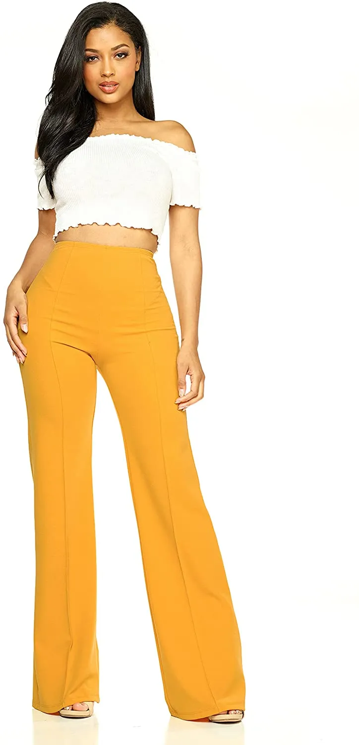 High Waist Purple Dress Pants