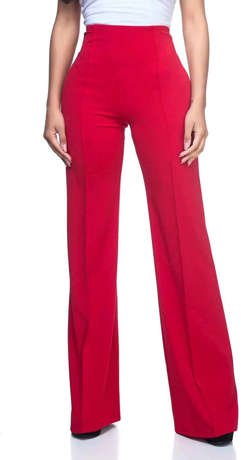 High Waist Purple Dress Pants