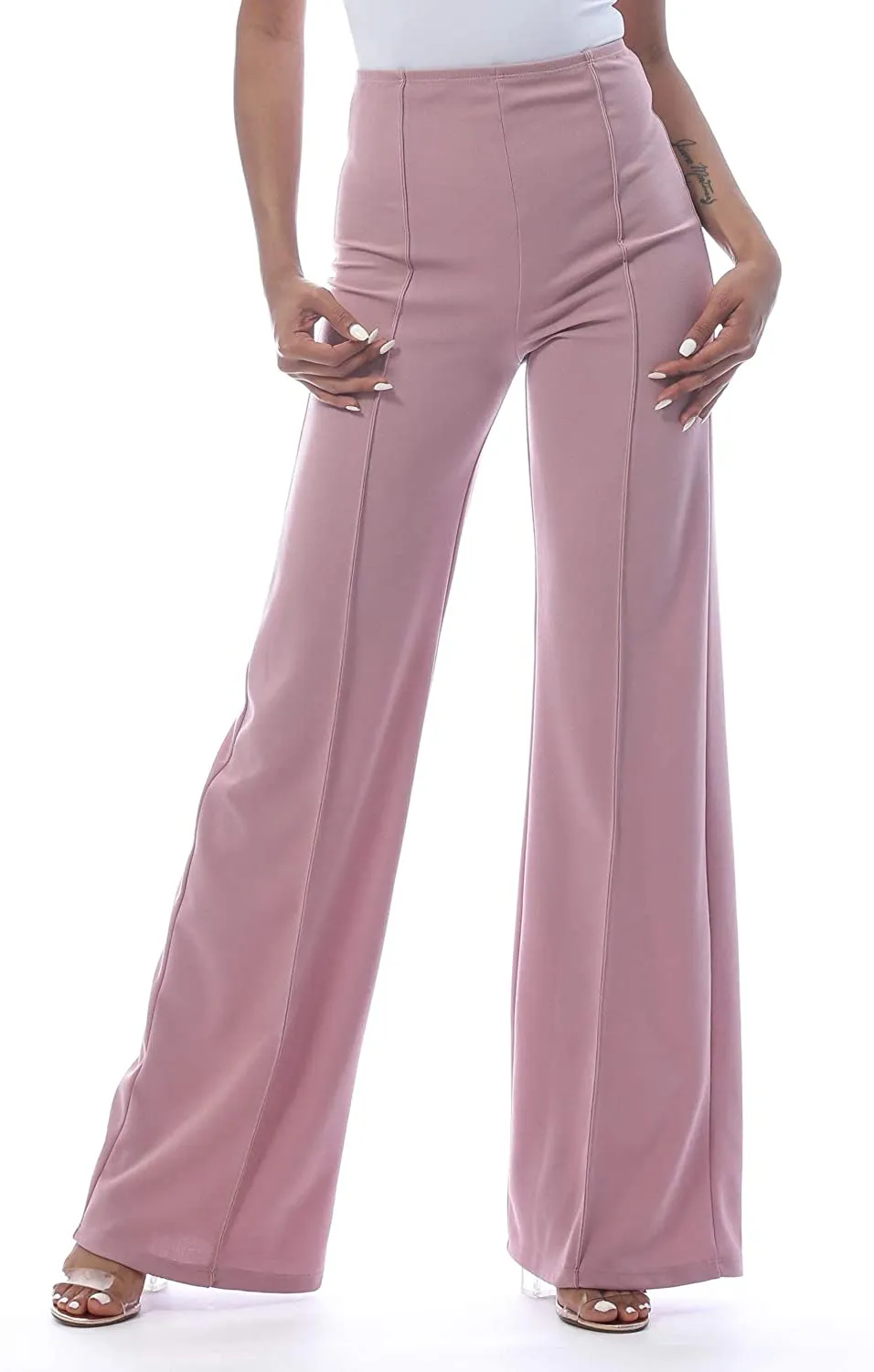 High Waist Purple Dress Pants