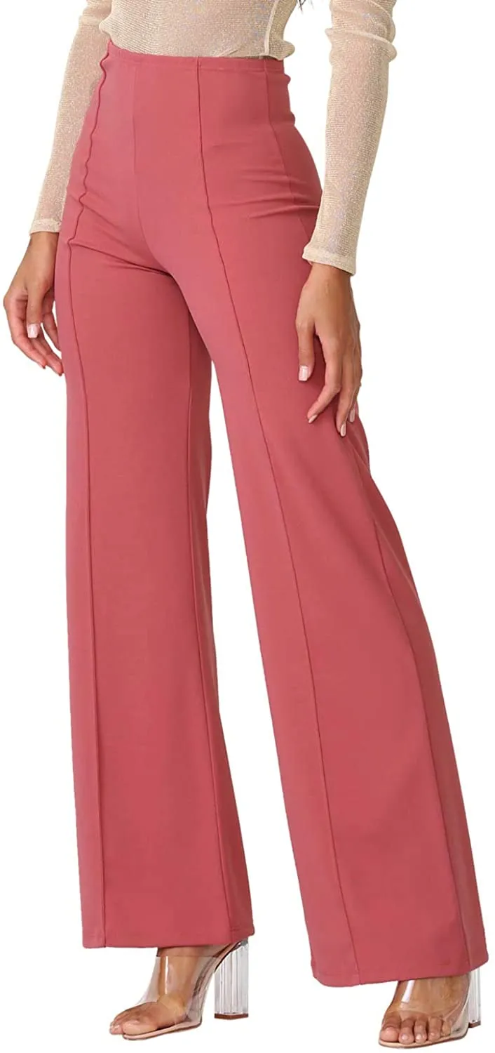 High Waist Purple Dress Pants