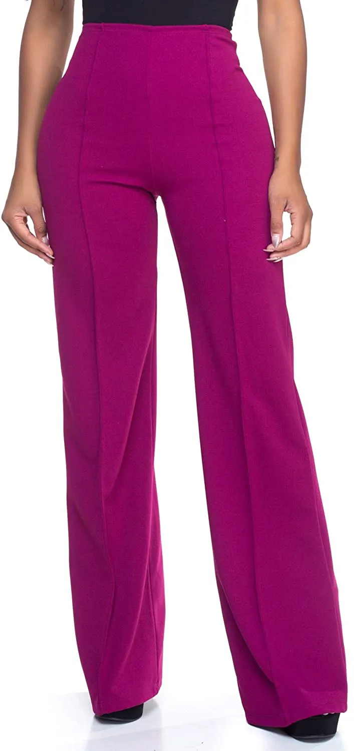 High Waist Purple Dress Pants