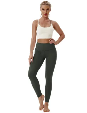 High Waist Running Pants olivegray_Running