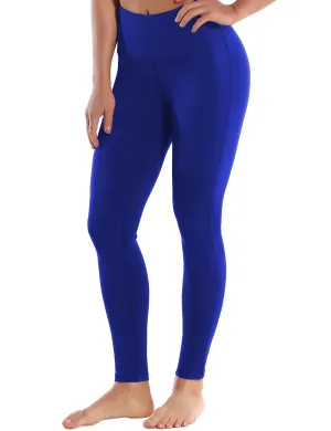 High Waist Side Line Biking Pants navy_Biking