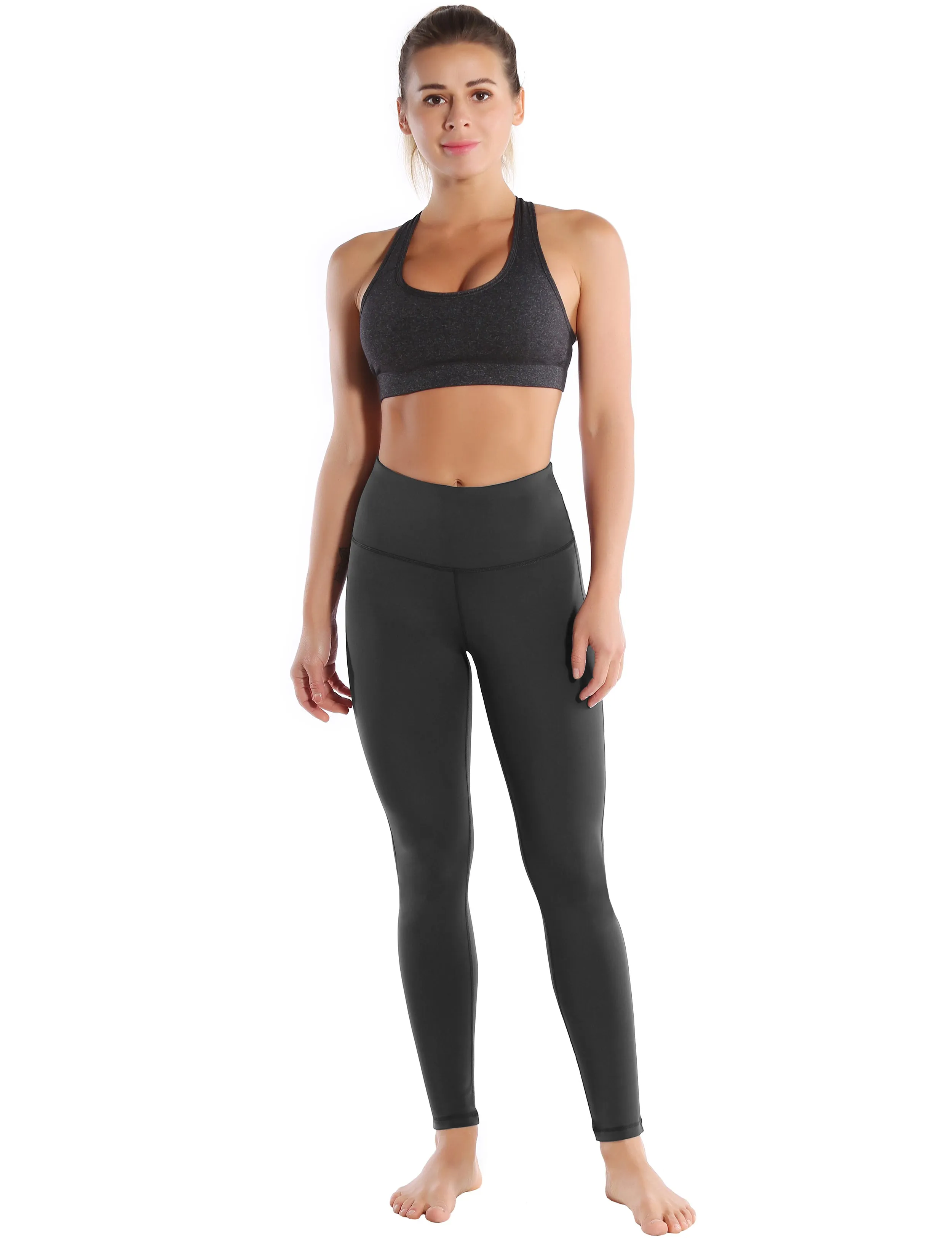 High Waist Side Line Jogging Pants shadowcharcoal_Jogging