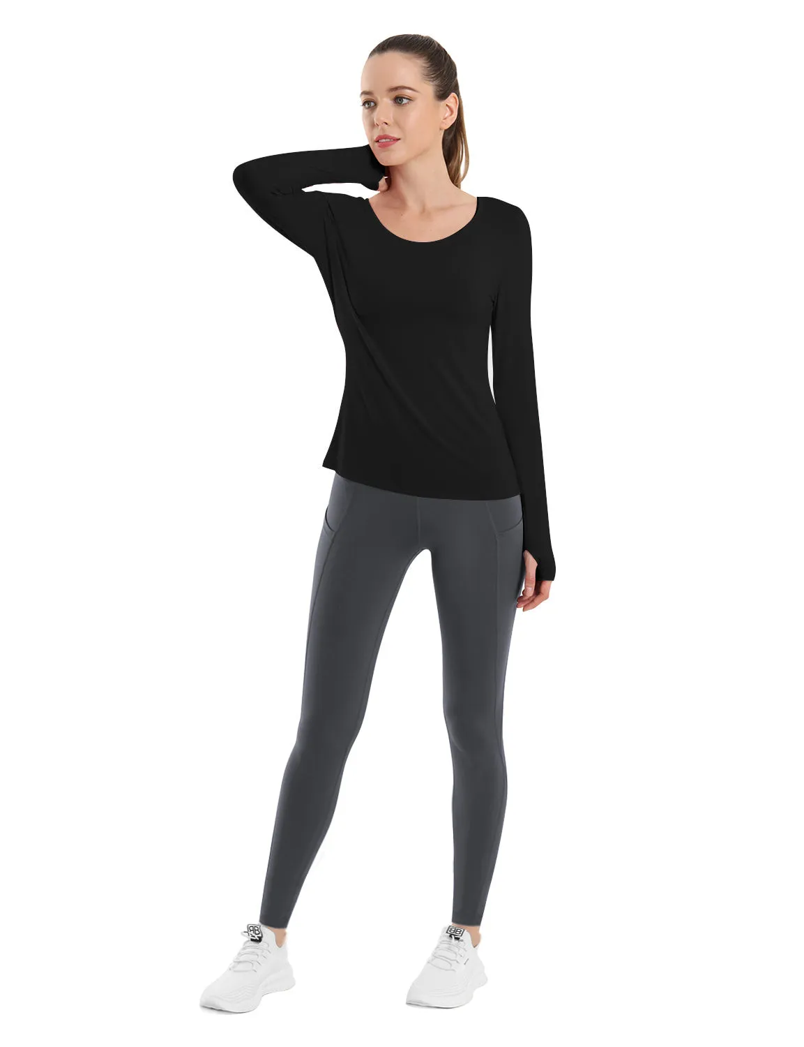 High Waist Side Pockets Biking Pants irongrey_Biking
