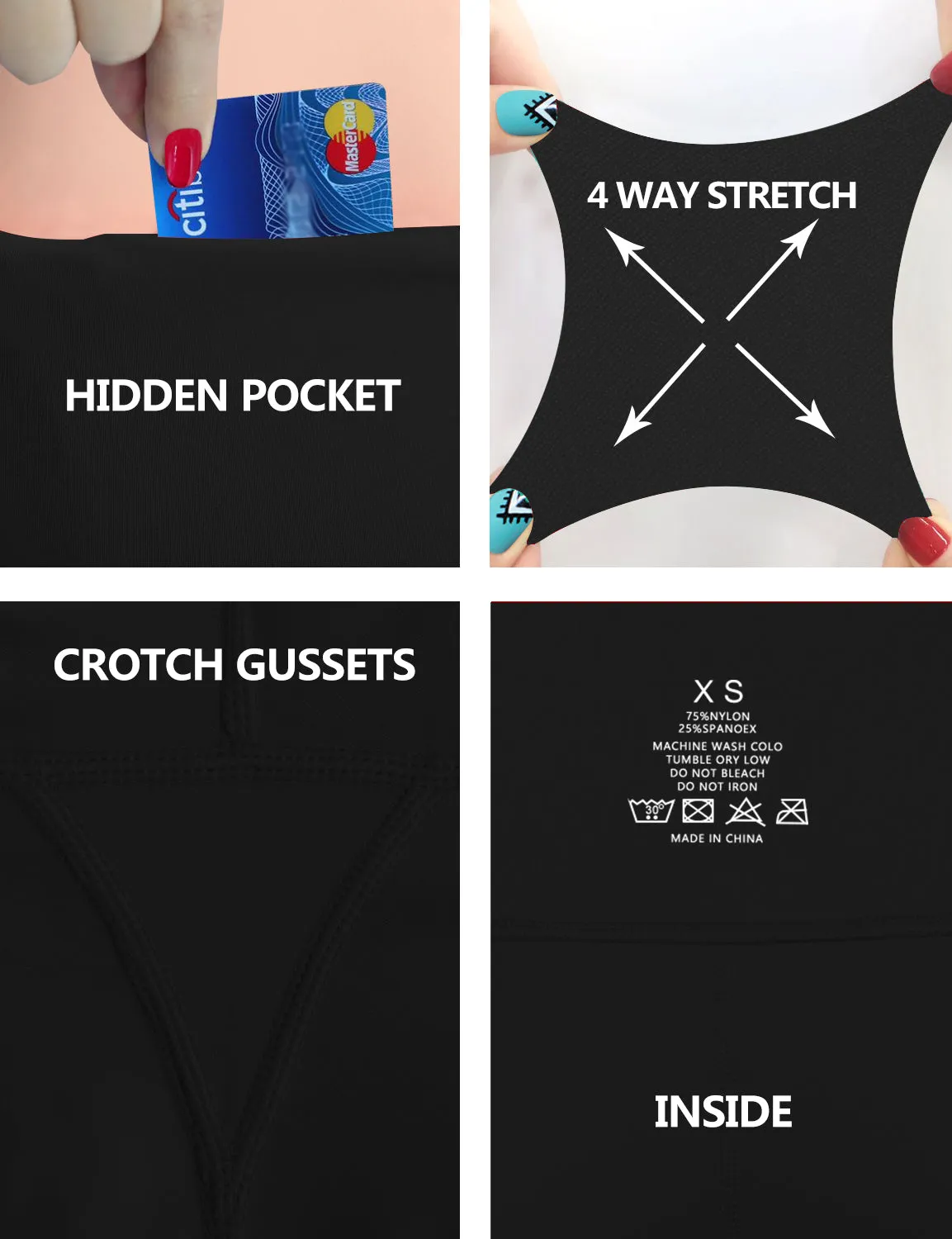 High Waist Side Pockets Golf Pants black_Golf