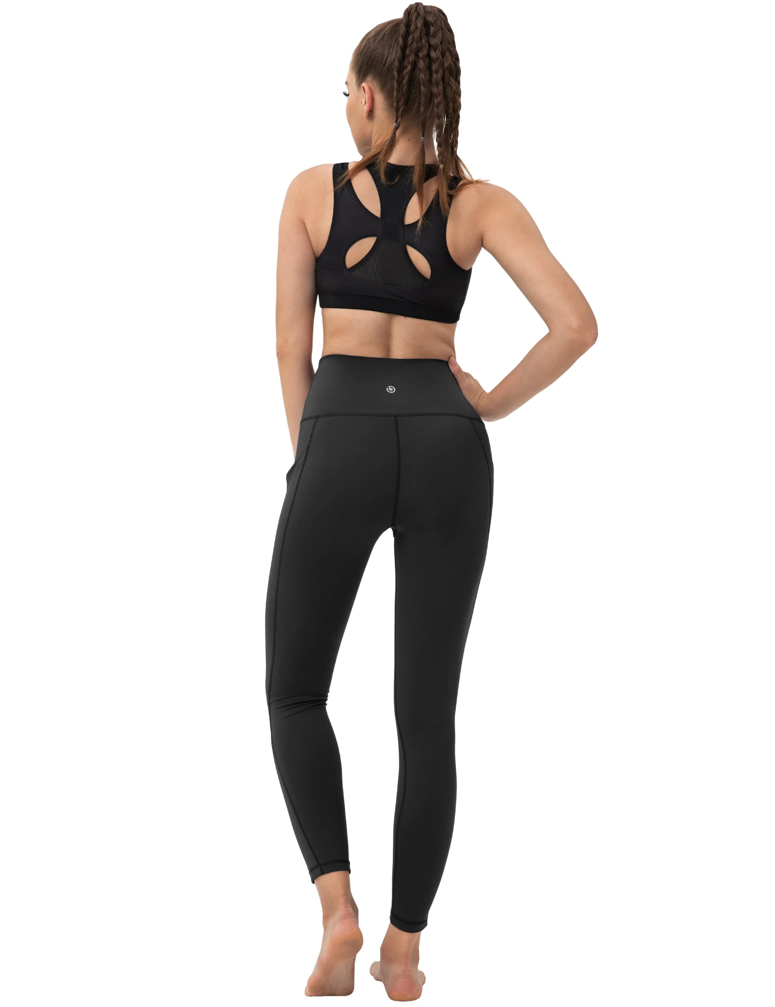 High Waist Side Pockets Golf Pants black_Golf