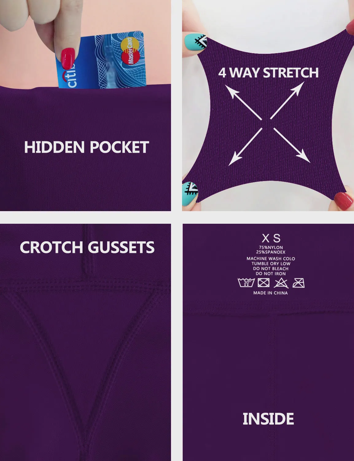 High Waist Side Pockets Jogging Pants pansypurple_Jogging