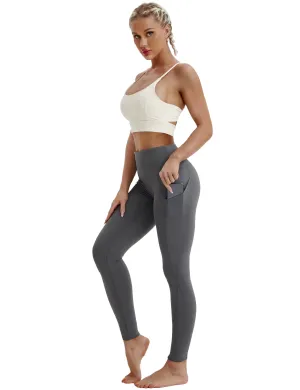 High Waist Side Pockets Pilates Pants shadowcharcoal_Pilates