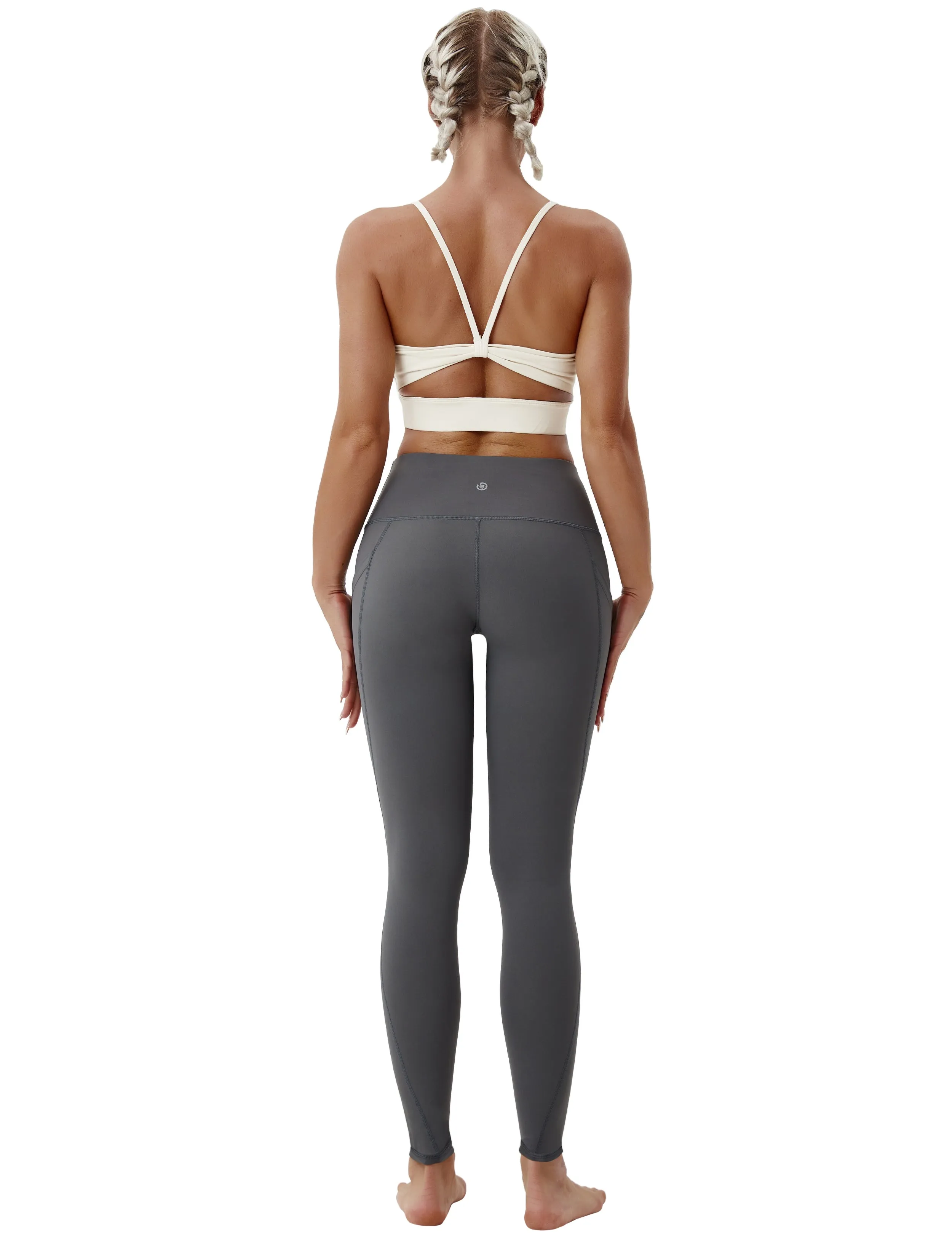 High Waist Side Pockets Pilates Pants shadowcharcoal_Pilates