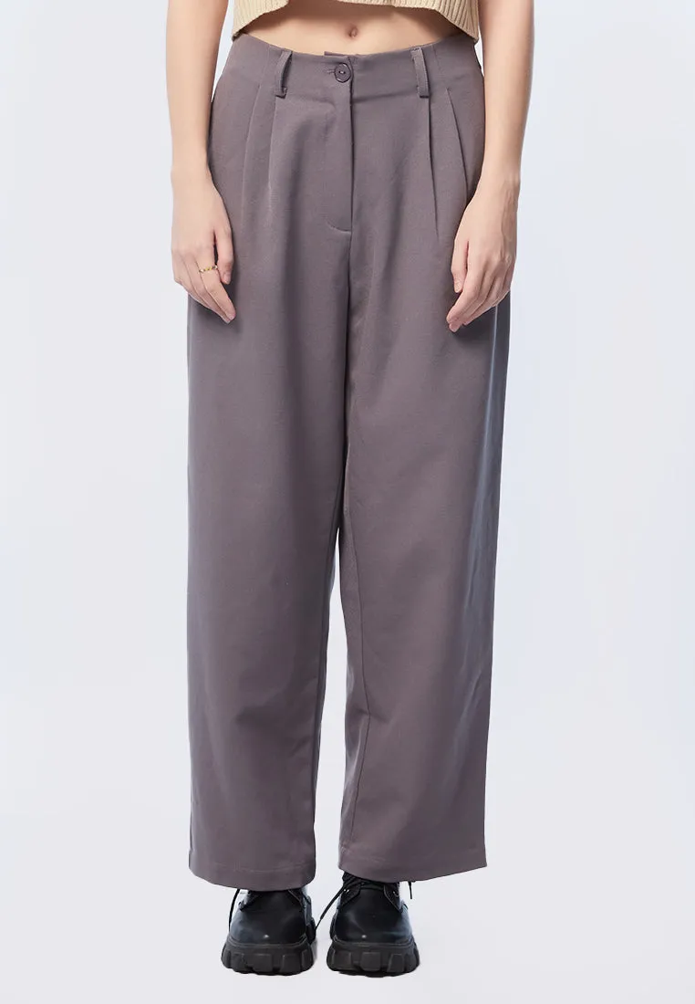 High Waist Tailored Trousers